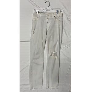 Gap white skinny jeans